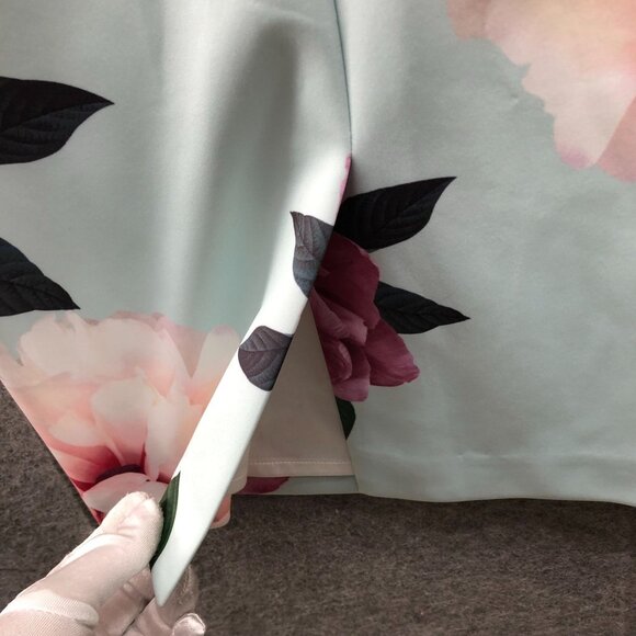 Ted Baker Annile Magnificent Floral Bodycon Dress Size 2 (0) Sleeveless White - Picture 12 of 13